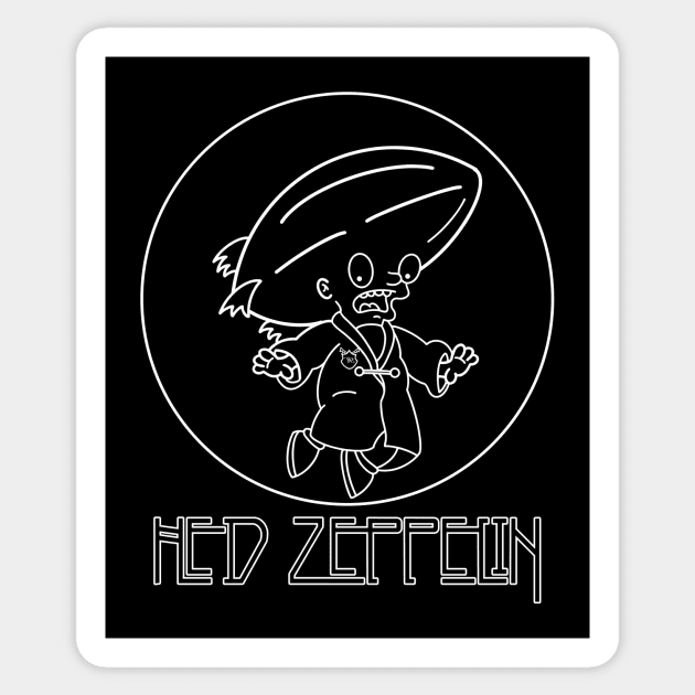 Hed Zeppelin - White Sticker by DemBoysTees